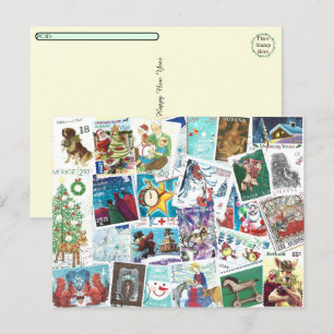 Postcrossing -Internationale Weihnachts-Porto Feiertagspostkarte