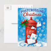 Postcrossing Weihnachtsfest Wasserfarben Postkarte (Vorne/Hinten)