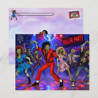 Postcrossing - Zombie-Party Feiertagspostkarte