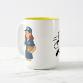 Postdame mit Post Zweifarbige Tasse (Vorderseite Links)