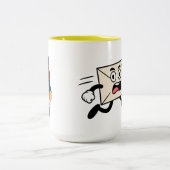 Postdame mit Post Zweifarbige Tasse (Mittel)