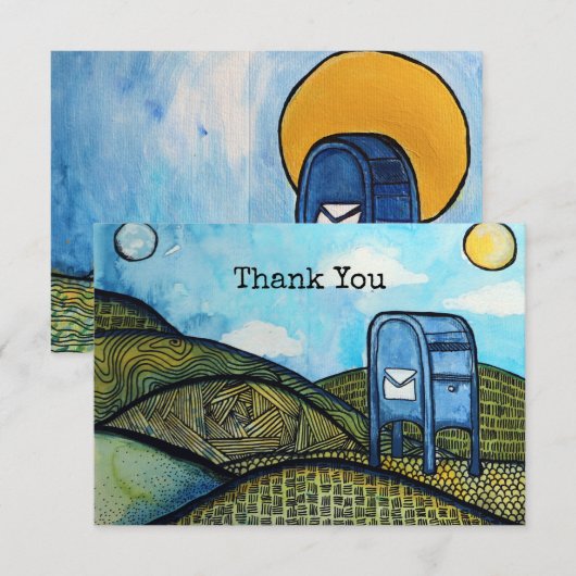 Postdienst Art Dankeskarte (Vorne/Hinten)