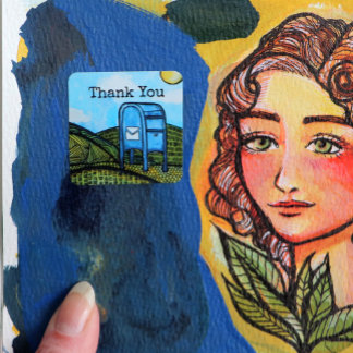 Postdienst Art Quadratischer Aufkleber