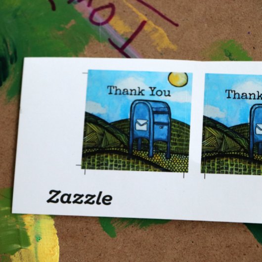 Postdienst Art Quadratischer Aufkleber