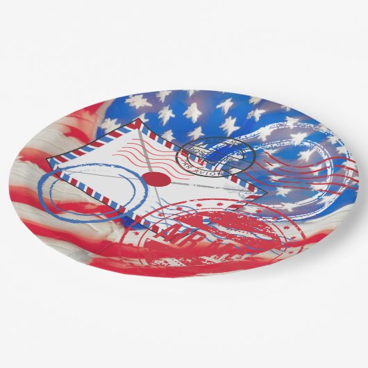 Postdienst Pappteller (Schrägansicht)