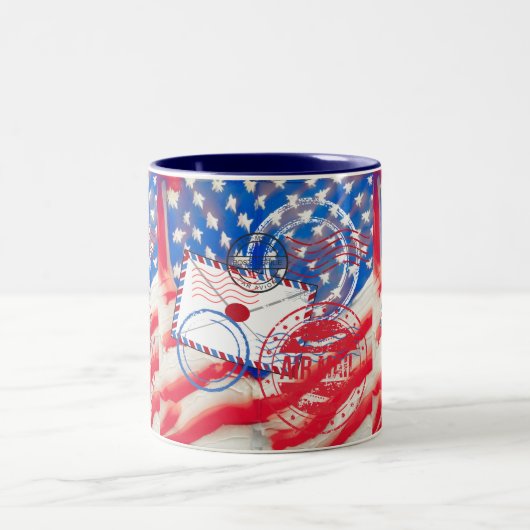 Postdienst Zweifarbige Tasse (Mittel)