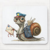 Postdienstmitarbeiter, die Post abschicken Mousepad (Vorne)
