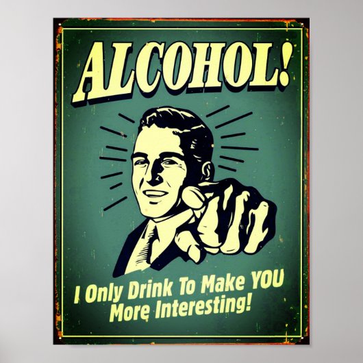 Poste Alcohol Para Decoração de Bar Poster (Vorne)