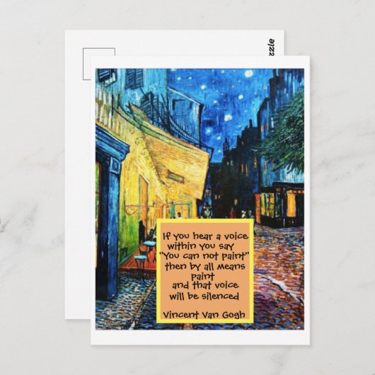 Posteindrucksvolle Kunstmalerei Zitat Postkarte (Vorne/Hinten)