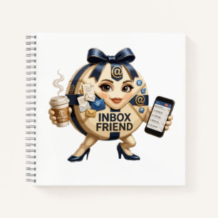 Posteingang Freund Email Enthusiast Maskottchen Ge Notizblock