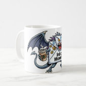 Posteingang-Monster E-Mail-Überlastung Lustige Gra Kaffeetasse (Vorderseite Links)