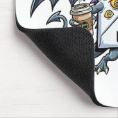Posteingang-Monster E-Mail-Überlastung Lustige Gra Mousepad (Ecke)