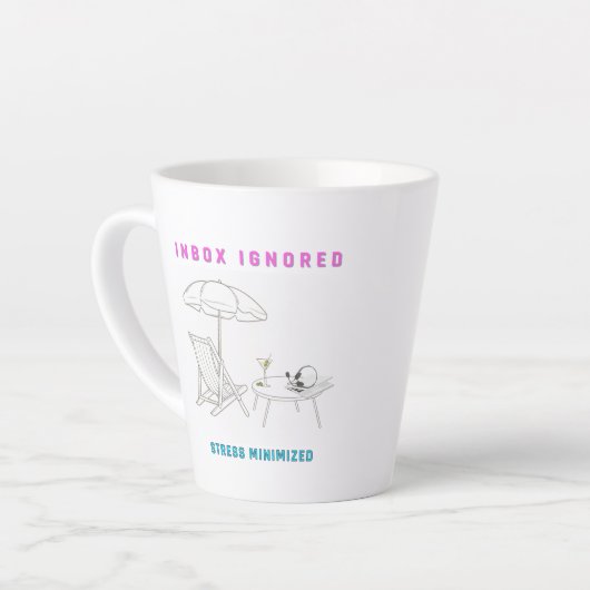 Posteingang vernachlässigt, Stress minimiert Milchtasse (Linke Ecke)