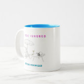 Posteingang vernachlässigt, Stress minimiert Zweifarbige Tasse (Vorderseite Links)