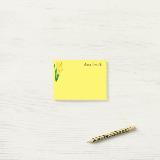 Posten-es-Anmerkung-Narzissen Post-it Klebezettel (Auf Schreibtisch)