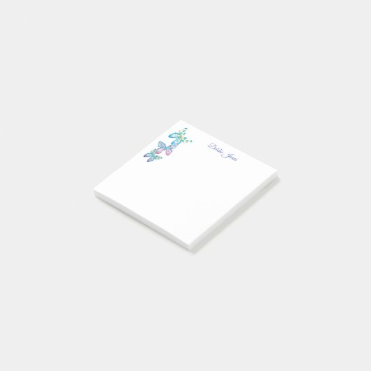 Posten-es-Anmerkung-Schmetterlinge Post-it Klebezettel (angewinkelt)