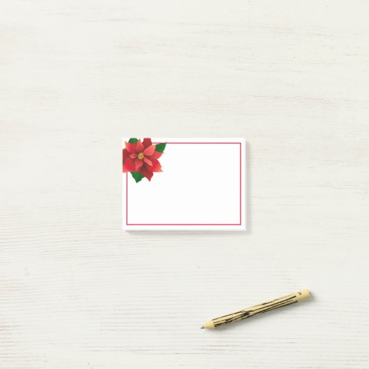 Posten-es-Anmerkung-Weihnachtenpoinsettia Post-it Klebezettel (Auf Schreibtisch)
