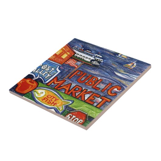 Posten-Gasse mit Fähre Fliese (Seite)