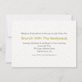 Posten-HochzeitBrunch des Goldgerade verheirateter Einladung (Rückseite)