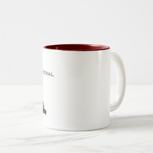 Posten-Spitze liberale Kaffee-Tasse Zweifarbige Tasse (VorderseiteRechts)