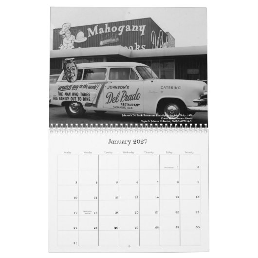 Posten-WWII Sacramento Kalender (Jan 2027)