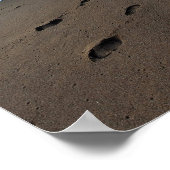 Poster 013 - Foot prints auf dem Sand (Ecke)