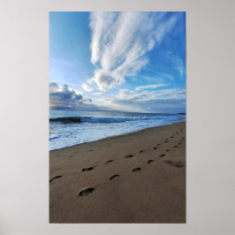Poster 013 - Foot prints auf dem Sand