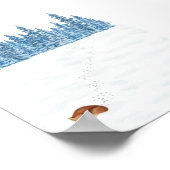 Poster (10,2 x 15,2 cm) - Winterlandschaft (Ecke)