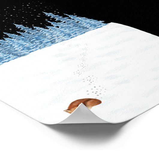 Poster (10,2 x 15,2 cm) - Winterlandschaft (Ecke)