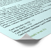 Poster 11x11 für die Scoring-Karte für Kleinkinder (Ecke)