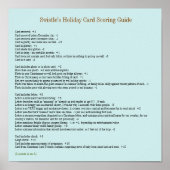 Poster 11x11 für die Scoring-Karte für Kleinkinder (Vorne)