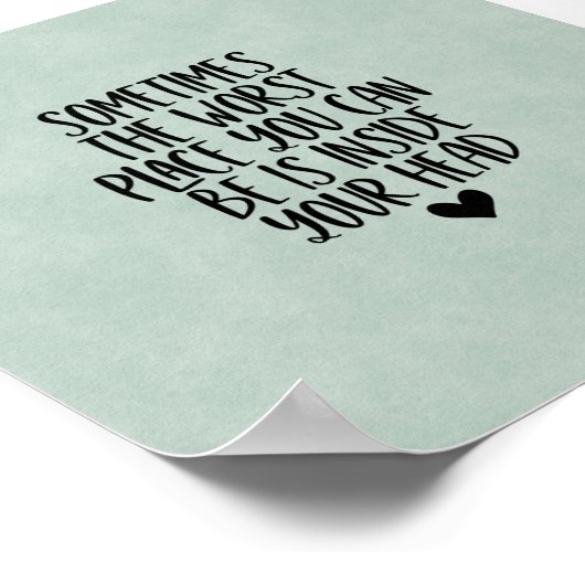 Poster (15,2 x 15,2 cm) - innen Ihres Kopfes (Ecke)