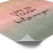 Poster (15,2 x 15,2 cm) - Leben ist schwer (Ecke)