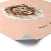 Poster (15,2 x 15,2cm) - Lion (Ecke)