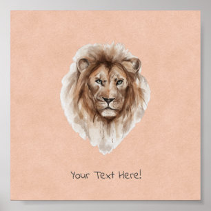 Poster (15,2 x 15,2cm) - Lion