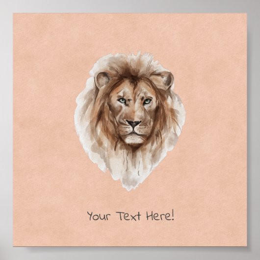 Poster (15,2 x 15,2cm) - Lion (Vorne)