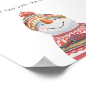 Poster (15,2 x 15,2cm) - Snowman In A Sweater (Ecke)