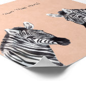 Poster (15,2 x 15,2cm) - Zebra (Ecke)