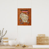 Poster - 16 x 20 - Wisconsin Supper Club Karte (Küche)