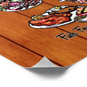 Poster - 16 x 20 - Wisconsin Supper Club Karte (Ecke)