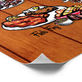 Poster - 16 x 20 - Wisconsin Supper Club Karte (Ecke)