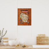 Poster - 16 x 20 - Wisconsin Supper Club Karte (Küche)