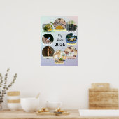Poster '2026 Ästhetische Pastellkreise Vision' (Küche)