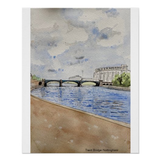 Poster 20"x25" Trent Bridge Nottingham (Vorderseite)