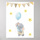 Poster 21.6x27.9cm - Little Elephant With Balloon (Vorne)