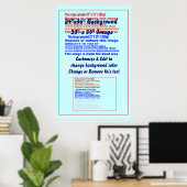 Poster 24" x 36" Hintergrund für 23" x 35" Bild (Heimbüro)