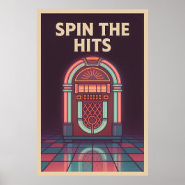 Poster 25, Spin the Hits, Vintag