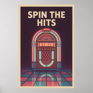 Poster 25, Spin the Hits, Vintag