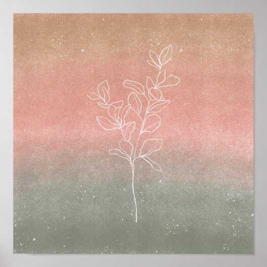 Poster 30,5 x 30,5 cm - Blätter (Vorne)