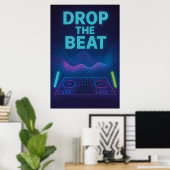 Poster 35, "Drop the Beat", Vintage Kunst (Heimbüro)